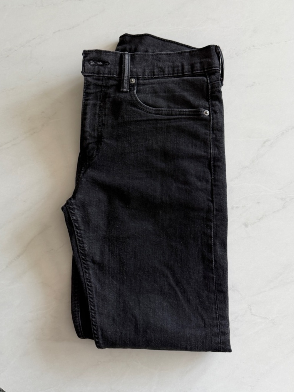 Levi’s 502 Black Jeans Mens 31x30 Tapered Fit Stretch Denim Dark Wash Casual - Picture 5 of 11